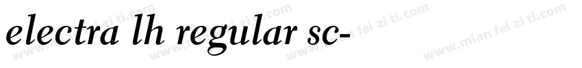 electra lh regular sc字体转换